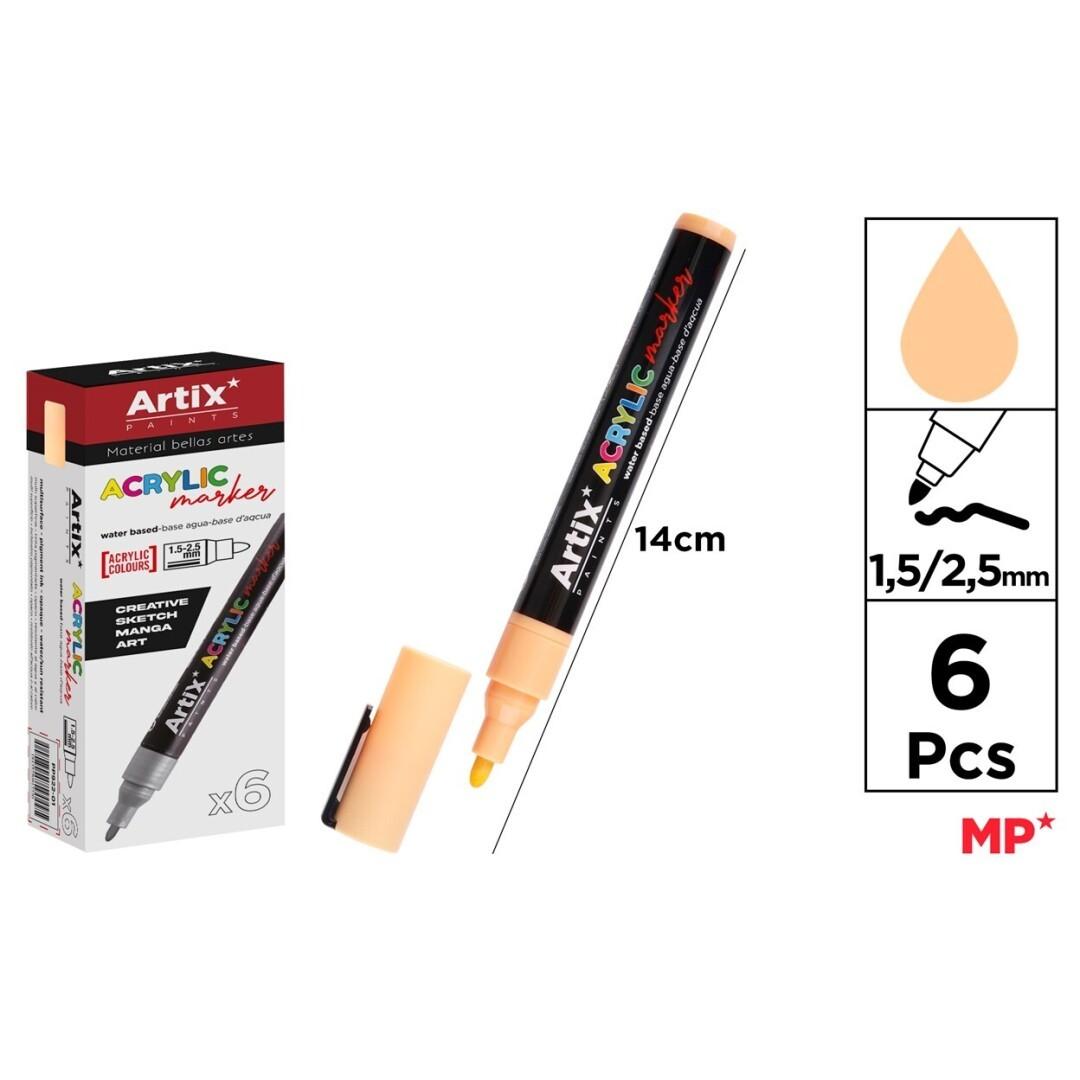 ROTULADOR ACRILICO VAINILLA ARTIX 10 C/6 UD.