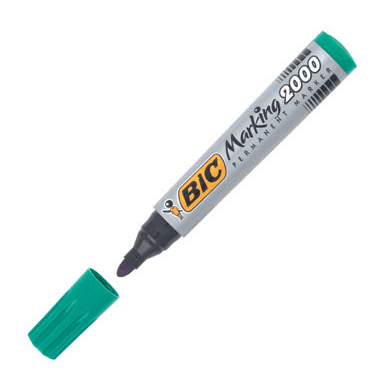 ROTULADOR BIC PERMANENTE CONICO 2000 VERDE C/12 UD.