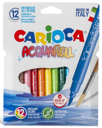 ROTULADOR CARIOCA ACQUARELL 12 COLORES SURTIDOS