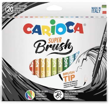 ROTULADOR CARIOCA PINCEL SUPER BRUSH C/20 UD.