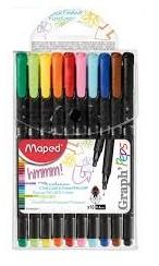 ROTULADOR FINO GRAPH PEPS C/10 UD MAPED