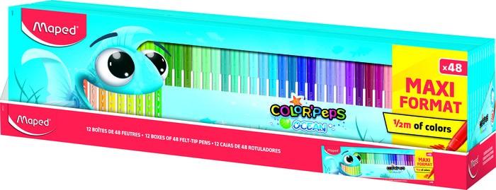 ROTULADOR MAPED COLOR PEPS OCEAN 48 COLORES SURTIDOS