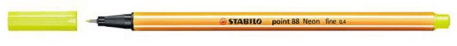 ROTULADOR STABILO POINT 88/024 AMARILLO NEON C/10 UD
