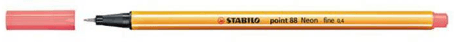 ROTULADOR STABILO POINT 88/040 ROJO NEON C/10 UD