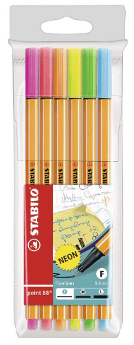 ROTULADOR STABILO POINT 88/6-1 NEON ESTUCHE 6 UD.