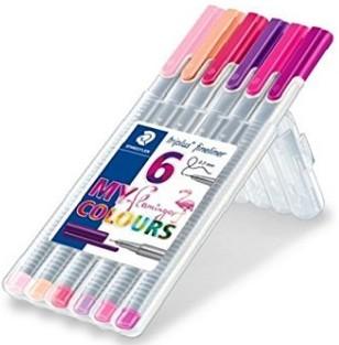 ROTULADORES TRIPLUS FINELINER 334 6 COLORES FLAMINGO