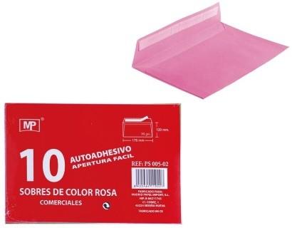 SOBRE ROSA 90GR 120X176 MP P/10 UD.