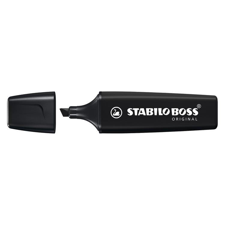 STABILO FLUOR BOSS NATURE COLORS NEGRO (70/46) C/10 UD