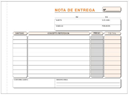 TALONARIO NOTAS ENTREGA 4º APAISADO T-47 150H TRIPLICADO