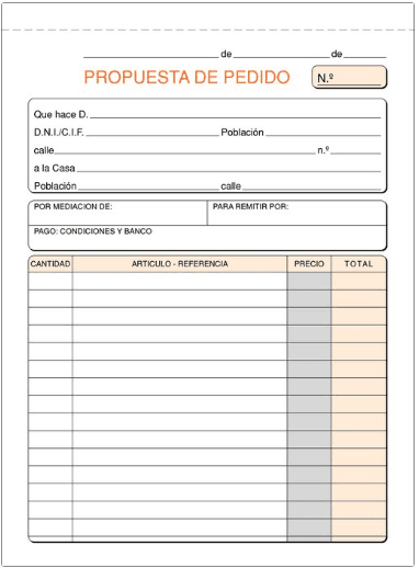 TALONARIO PEDIDOS 4º NATURAL T-27 LOAN