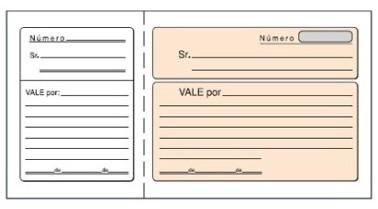 TALONARIO T-14 VALES 1/3 Fº LOAN C/10 UD.