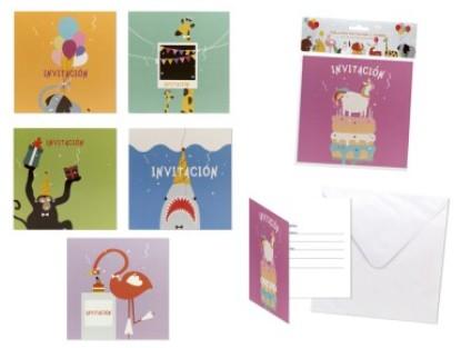 TARJETA INVITACION CUMPLEAÑOS 6 UND CON SOBRE