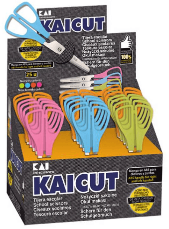 TIJERA ESCOLAR KAICUT ALPINO EXPOSITOR 25 UD.