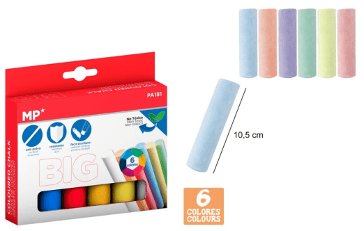 TIZAS GIGANTES 6 COLORES MP