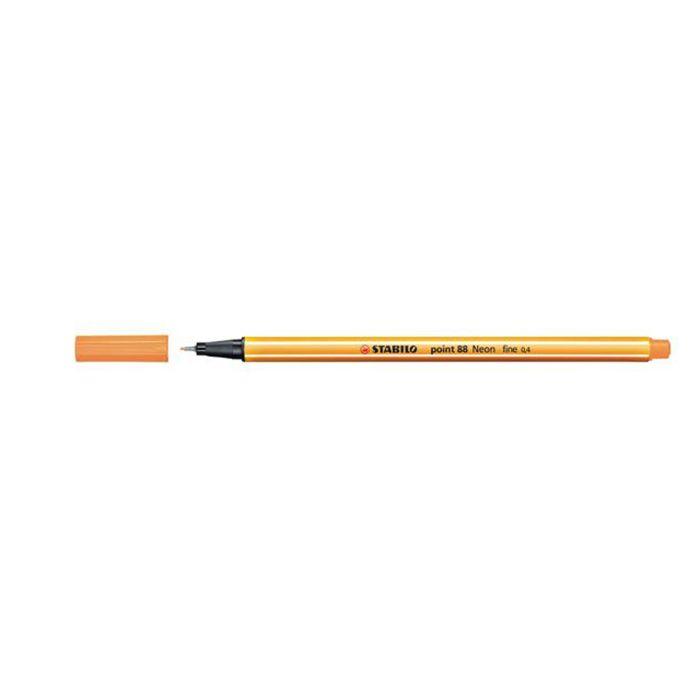 ROTULADOR STABILO POINT 88/054 NARANJA NEON C/10 UD