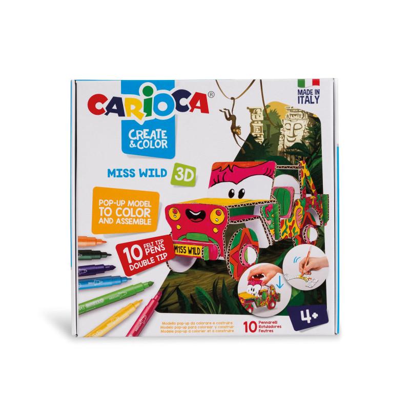PUZLE CARIOCA CREATE & COLOR 3D MS. WILD (COCHE)