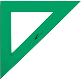 ESCUADRA CRISTAL VERDE 25 CM SAFTA C/20 UD.