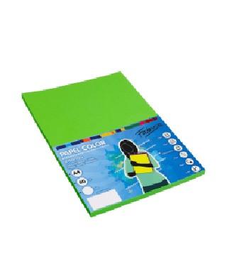PAPEL A4 100H 80GR VERDE FUERTE FABRISA