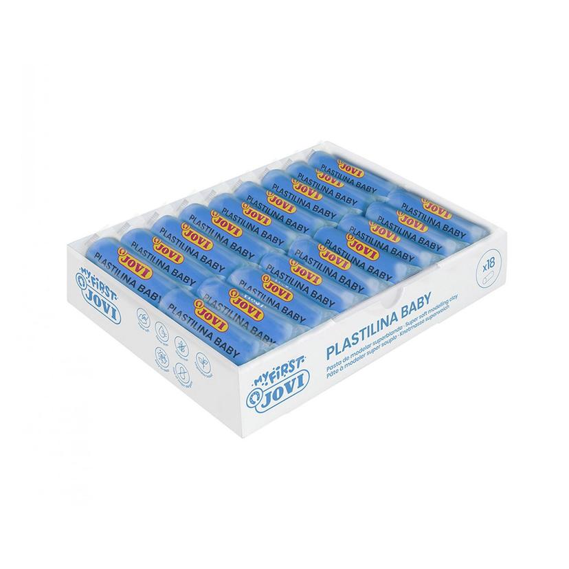 PLASTILINA JOVI MY FIRST BABY 38GR AZUL CAJA 18 UD.