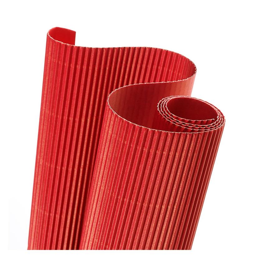 ROLLO CARTON ONDULADO 50X70CM 300GR ROJO CANSON