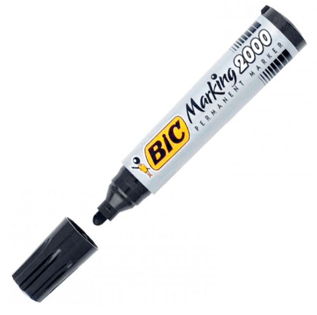 ROTULADOR BIC PERMANENTE CONICO 2000 NEGRO C/12 UD.